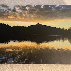 Sonnenaufgang am Mineral Lake, Washington, Pacific Northwest - Wrapped Canvas Photo