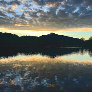 Digital Photo of Sunrise on Mineral Lake,  Washington State,  Pacific Northwest, Digital Download, Photography, Fine Art