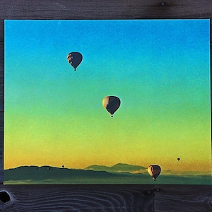 Balloons Over Sonoma California Sunrise - Wrapped Canvas Photo