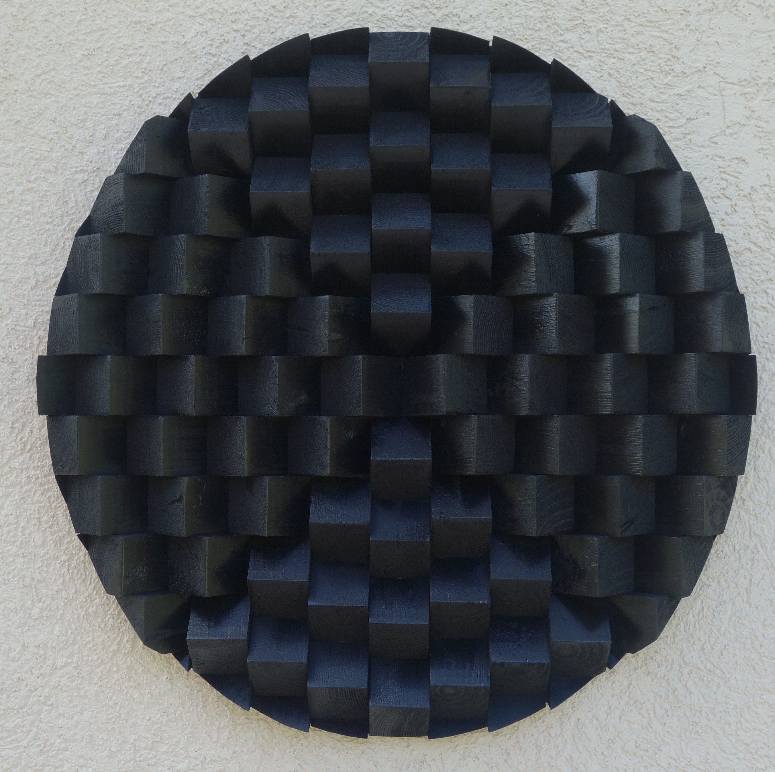 Black Wood Wall Art Circle Wood Art Parametric Wall Art Etsy