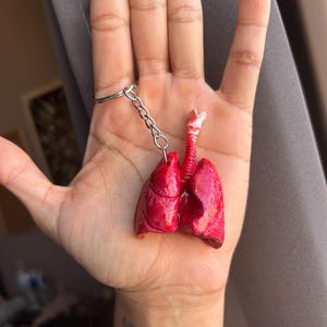 Lung keychain / organs / decor / accessories / lungs / medical / gore / horror /resin