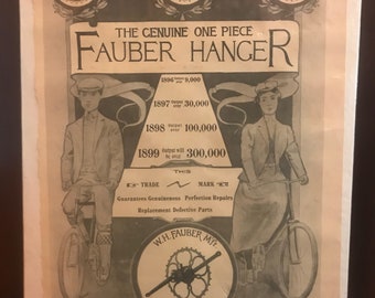 Antique Fauber Bike Hanger Ad
