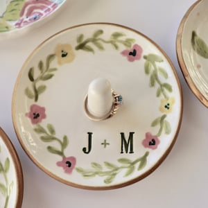 Personalized Ring Dish, Ring Holder, Custom Engagement Gift, Ring Cone, Ring Stand, Bridal Shower Gift