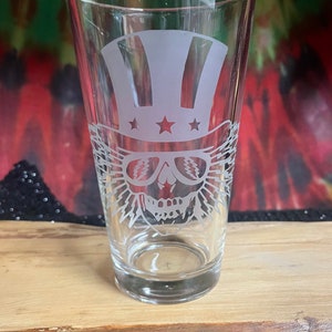 Grateful Dead  “Uncle Sam” glass