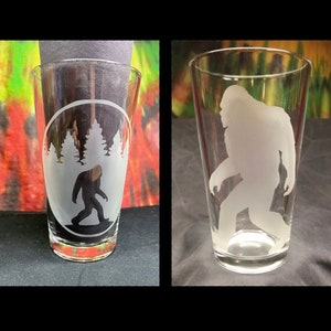 Bigfoot / Sasquatch pint glasses