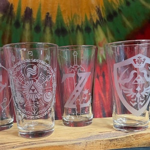 Legend of Zelda pint glasses