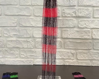 Rayas de mapache rojas, extensiones de cabello con clip