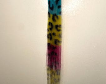 Extensiones de cabello con clip Pride: Leopardo pansexual