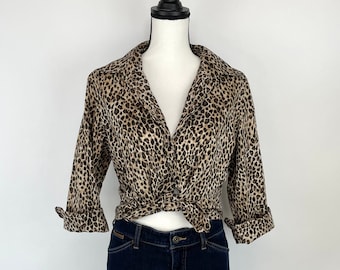 Ralph Lauren Cheetah Print Long Sleeve Button Down