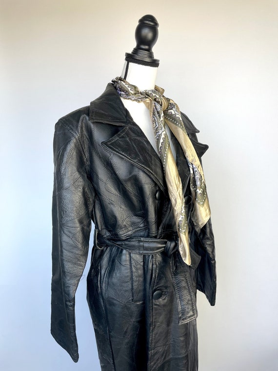 S Heavyweight Leather Trench Coat with Belt - image 1