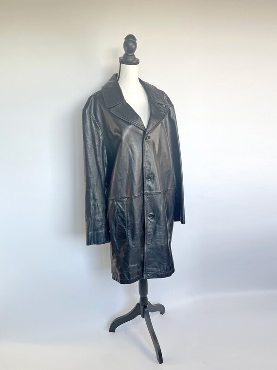 XL Heavyweight Leather Trench Coat Gem