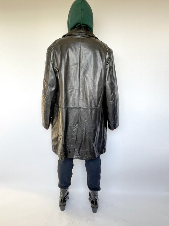 XL Heavyweight Leather Trench Coat Gem