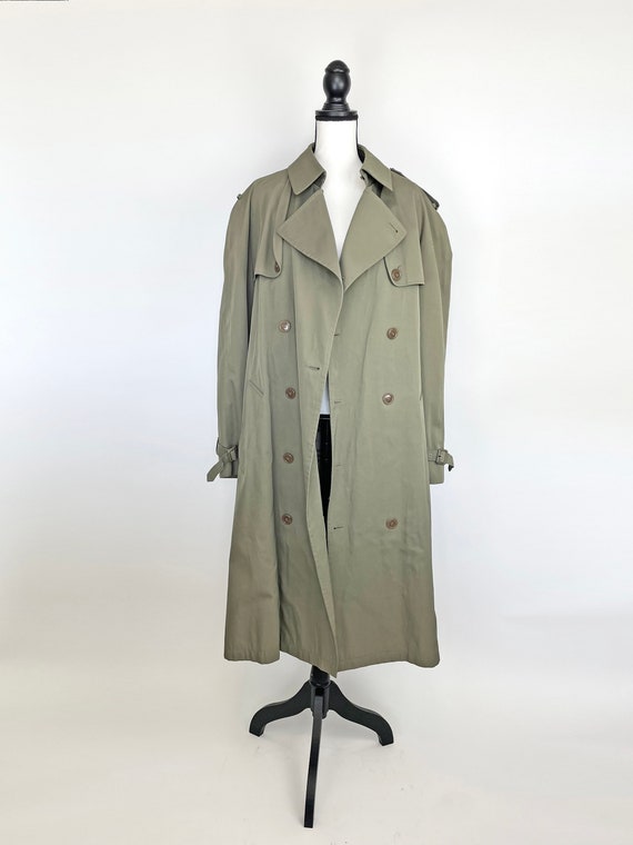 XL Green Trench Long Coat