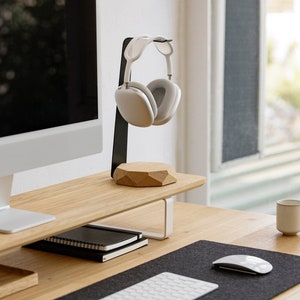 Soporte para auriculares 2 en 1 y cargador inalámbrico para iPhone, Samsung con soporte para auriculares, regalo para él