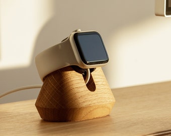 Wooden Apple Watch Stand, Magnetic Stand for Apple Watch, Multifunctional charging dock, gift for him