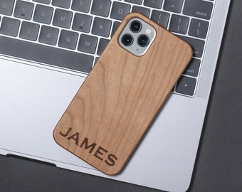 Personalisierte iPhone-Hülle aus Holz - Personalisierte iPhone-Hülle aus Holz, iPhone 8/Xr/ 11 Pro Max, Geschenke für ihn, iPhone 11-Hülle, Geschenke für ihn