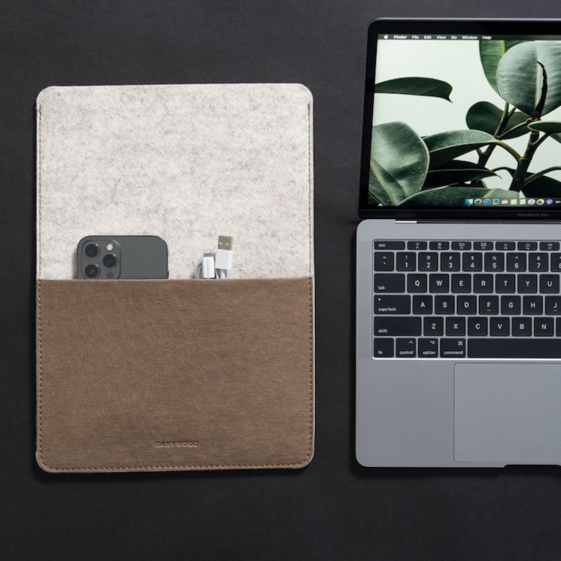 Housse en feutre pour MacBook, pochette pour MacBook Pro 13 en feutre mérinos, pochette pour MacBook Air M3, pochette pour MacBook Pro 16 pouces, coque pour MacBook Pro 15 image 6