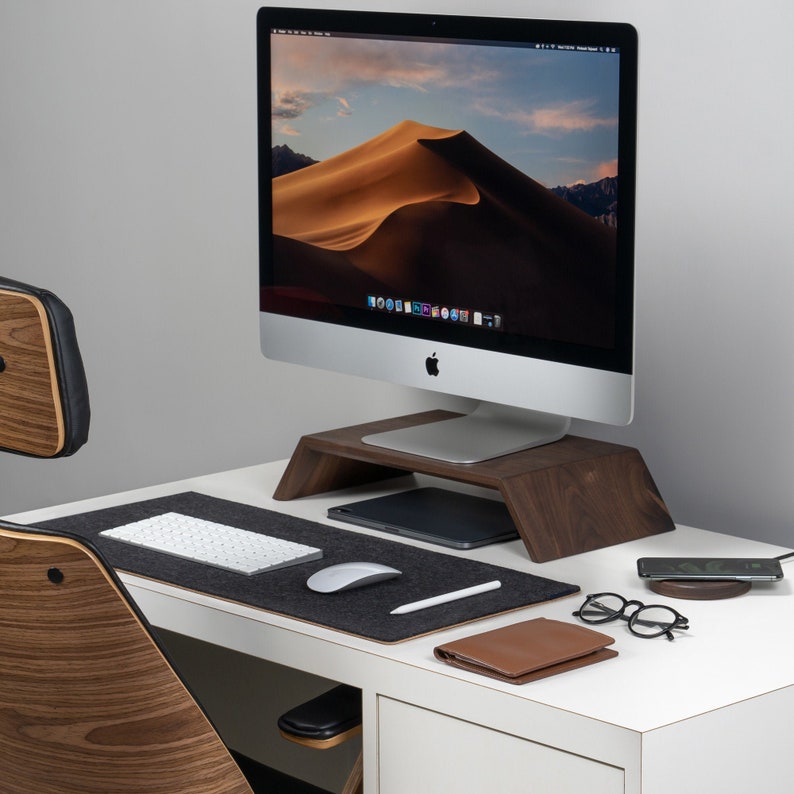 Felt and Cork Desk Mat laptop mat extra large desk pad Etsy