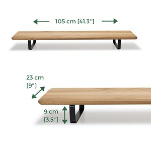 Oakywood Schreibtischregal, Dual-Monitorständer aus Holz, Heimbüro, Schreibtischzubehör-Organizer, Büroaufbewahrung und Organisation, Geschenk für Ihn Bild 8