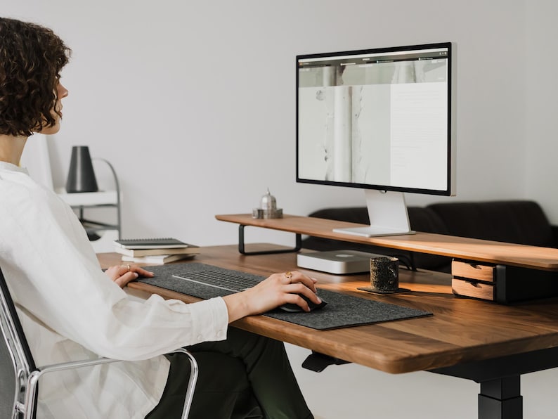 Oakywood Handmade Solid Wood Standing Desk - Thumbnail 5