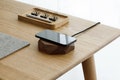 Wireless charger QI for iPhone 13 14 15, wooden wireless charging station, inductive wood phone charging, gift for him