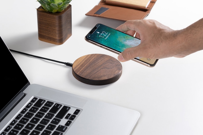 Slim Wireless Charging Pad by Oakywood Minimalist Wooden Etsy Canada