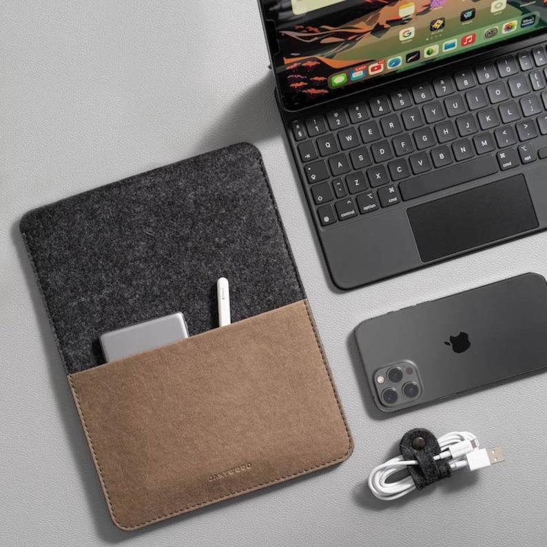 Housse en feutre pour MacBook, pochette pour MacBook Pro 13 en feutre mérinos, pochette pour MacBook Air M3, pochette pour MacBook Pro 16 pouces, coque pour MacBook Pro 15 image 7