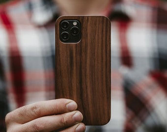 Wooden iPhone 11 12 case, Real Wood iPhone 11 12 Pro Max Cover, iPhone Protective Case from Wood, Birthday Gift for Him