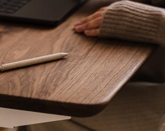 Handmade Solid Wood Table Top: Rustic Modern Desk, Dining, Coffee Table