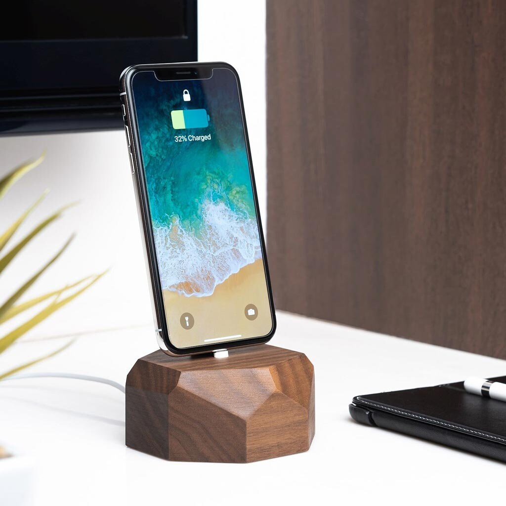 Oakywood iPhone Geometric Wood Charging Dock, Docking Station, iPhone…