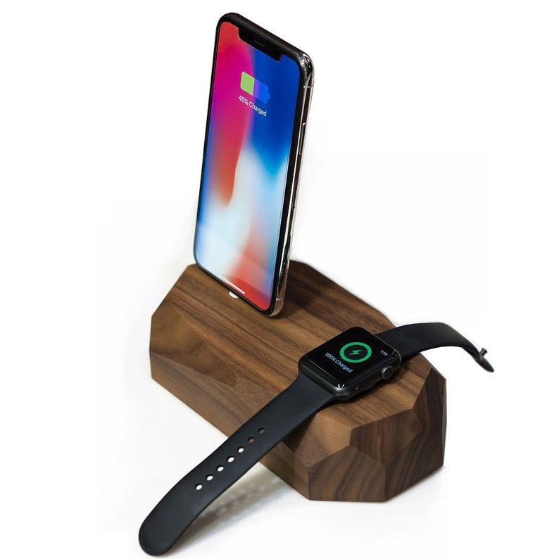 oakywood iphone and apple watch charging dock