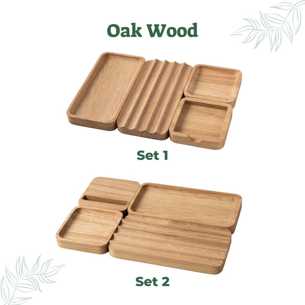 OakyBlocks Big Bundle - Set of 6 Desk Organisers - Wooden Amsterdam