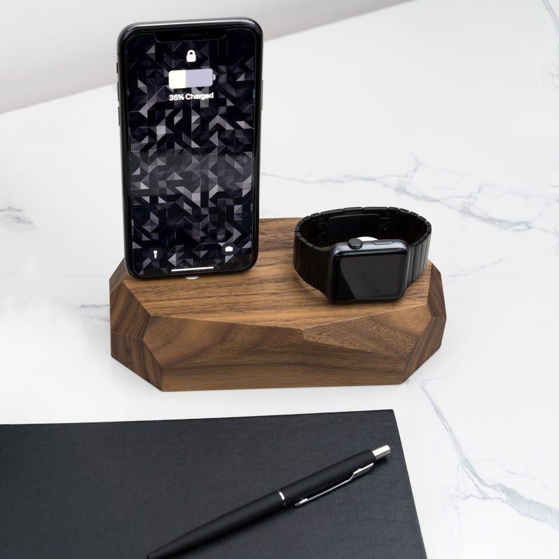 oakywood iphone and apple watch charging dock