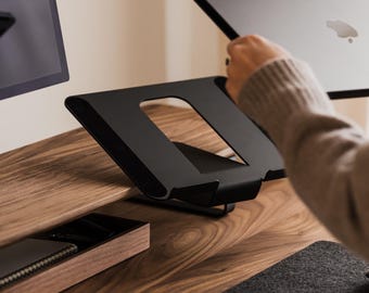 Steel Laptop Mount for Desk Shelf: Ergonomic Adjustable Laptop Stand