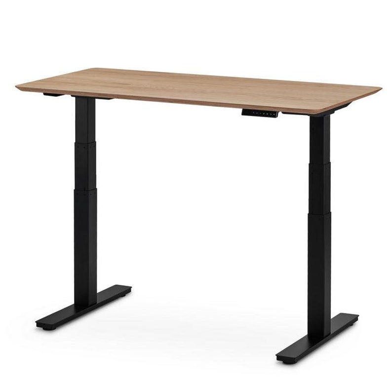 Handmade Standing Desk, Adjustable-Height Desk, Sitting to Standing Desk, Plywood Veneered Wood Desk, Retro Home Office Desk, Electric Desk image 5