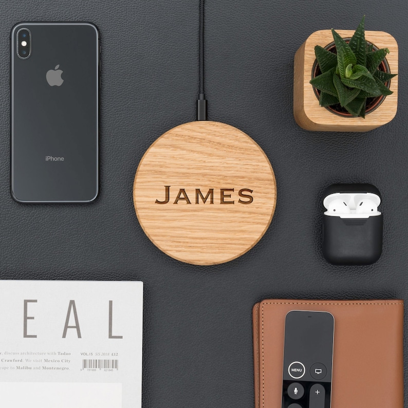 Oakywood – Chargeur sans fil en bois personnalisé Oakywood – Chargeur sans fil en bois personnalisé