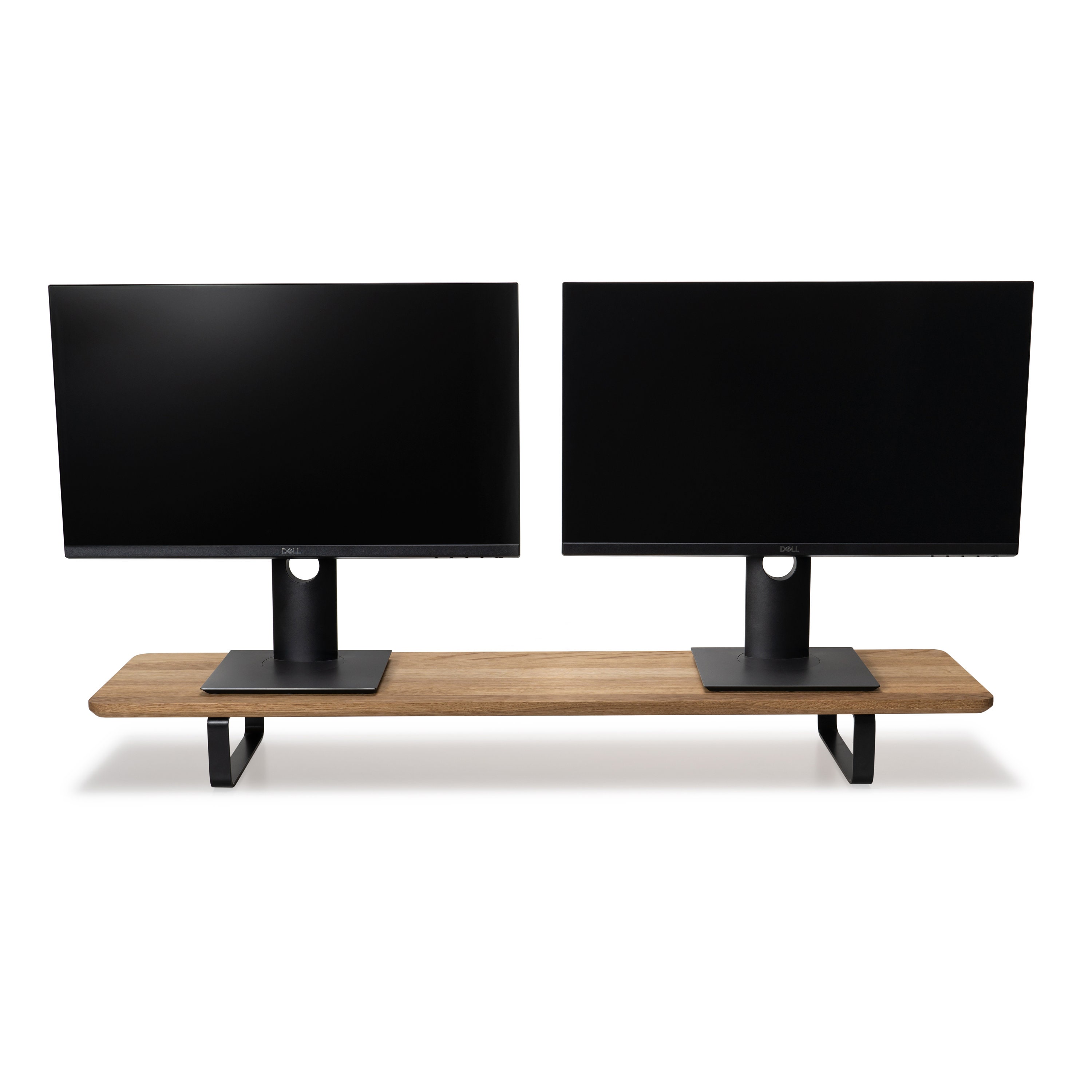 Desk Shelf Dual Monitor Stand Wood Home Office Desk Etsy Canada