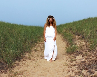 Jay - White Lace Boho Wedding Dress