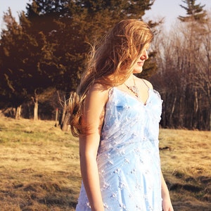 Sky Boho Blue Wedding Dress image 1