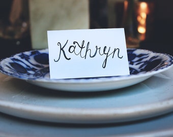 Wedding Table Place Cards - Custom Calligraphy