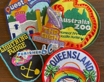 Vintage patches collectable cloth badges souvenir woven badges