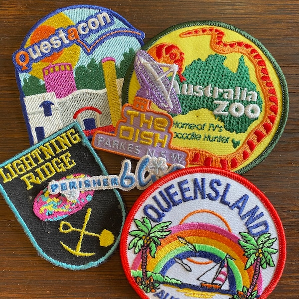 Vintage patches collectable cloth badges souvenir woven badges