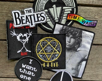 Embroidered patches music bands sew iron on jean jacket patches cloth badges