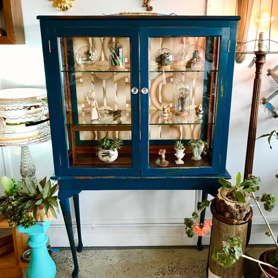 Display Cabinet Upcycled Vintage Etsy