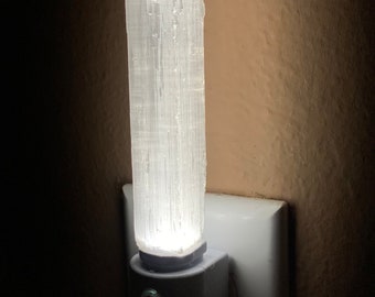 Selenite Crystal Night light ,Crystal light,Selenite, Gemstone Light, Healing Crystal,Gift, spiritual stone, metaphysical,Chakra ,Meditation