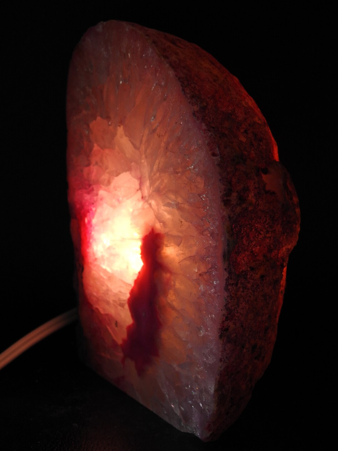 Lamp Night Light Geode Pink Light Lamp Rock Light - Etsy