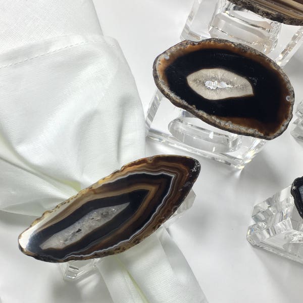 Black Napkin Ring Etsy