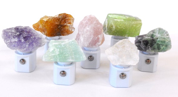 Quartz Crystal Night Light,Rose Quartz crystal light, Amethyst Night Light, Gemstone Light, Aquamarine , Rose  Quartz, Healing Crystal,Gift,