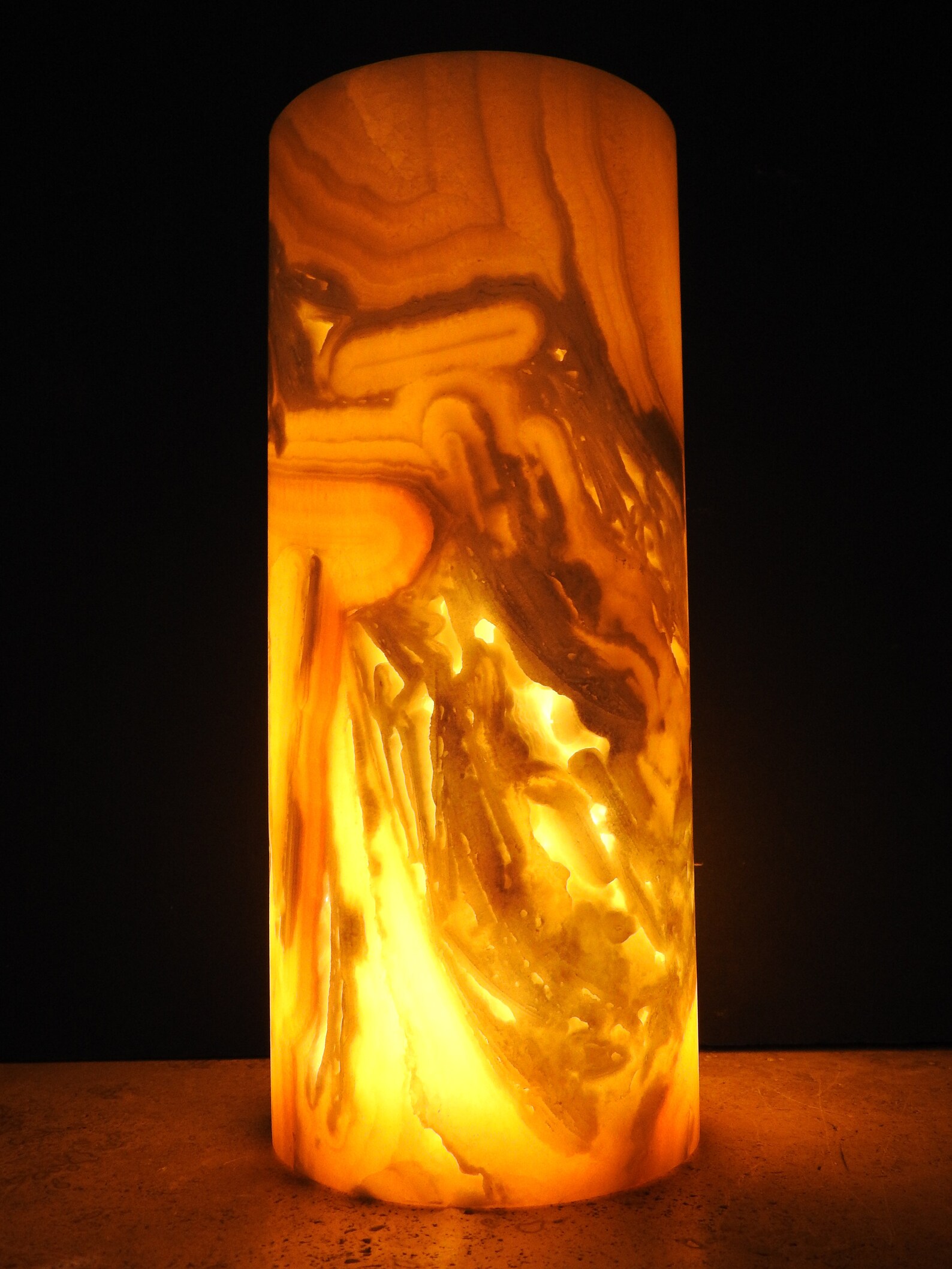 Lamp Onyx Lamp onyx Cylinder Lamp Stone Lamp Table Etsy