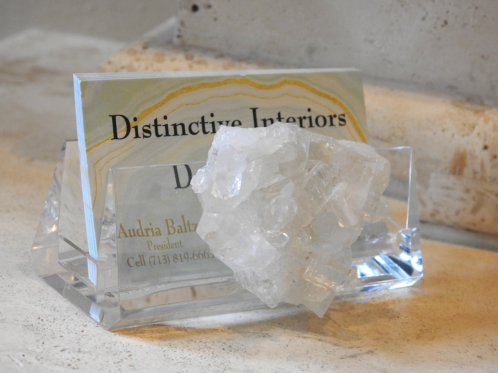 Rose Quartz Business Card Holder Gemstone Card Holder Office Etsy